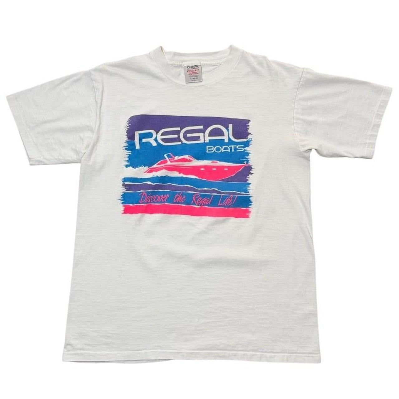 90s Regal Boats Seadoo Yacht Sailing Ocean Beach Graphic Art T-shirt