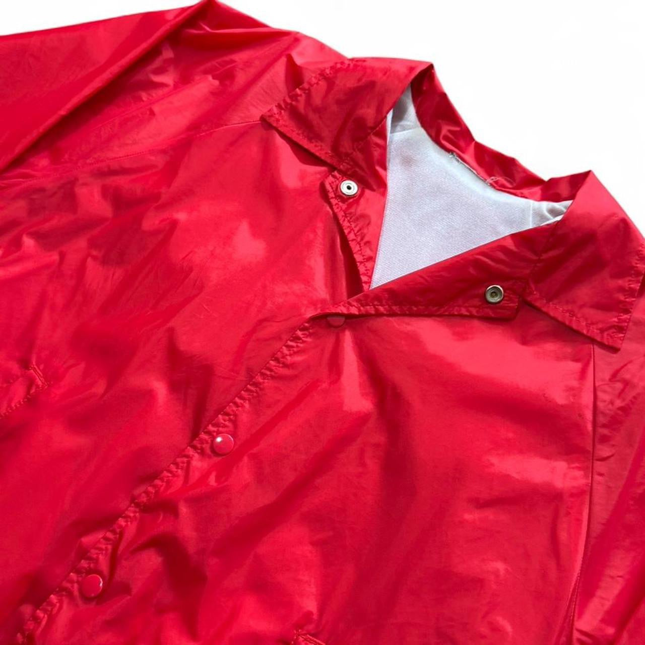 Y2K Bompton Hip Hop Rap LA YG Red Button Up Coaches Jacket Windbreaker