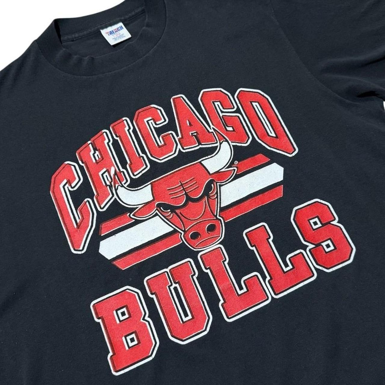 80s Chicago Bulls NBA Basketball Trench Sports USA Graphic T-shirt