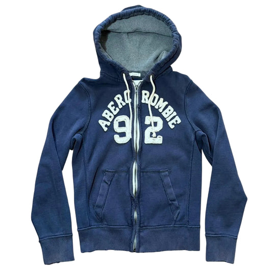 Vintage Y2K Abercrombie & Fitch Spellout Embroidered Zip Hoodie