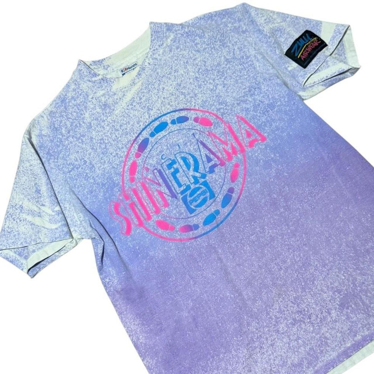 90s Zulu Shinerama Pepsi Purple Acid Wash Tie Dye Promo Graphic T-shirt
