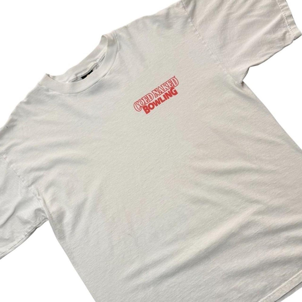 90s Coed Naked Bowling Lewd Adult Sex Joke Funny Sports Graphic T-shirt