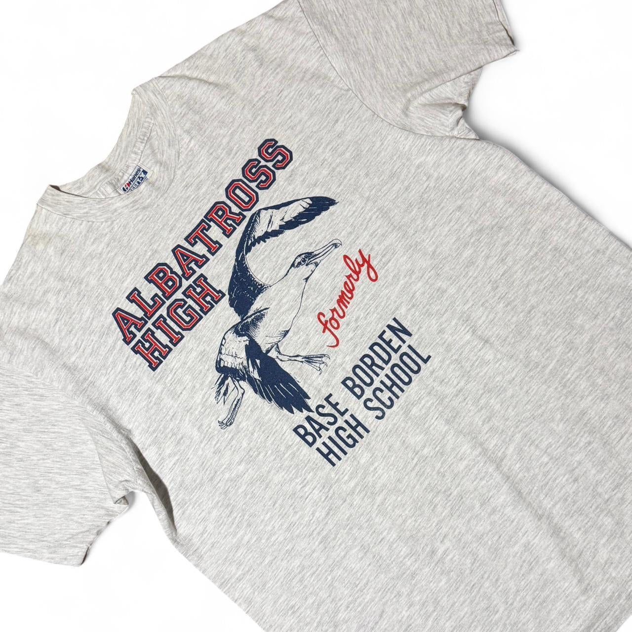 Vintage 90s Grey Albatross High School Base Borden School Bird T-shirt