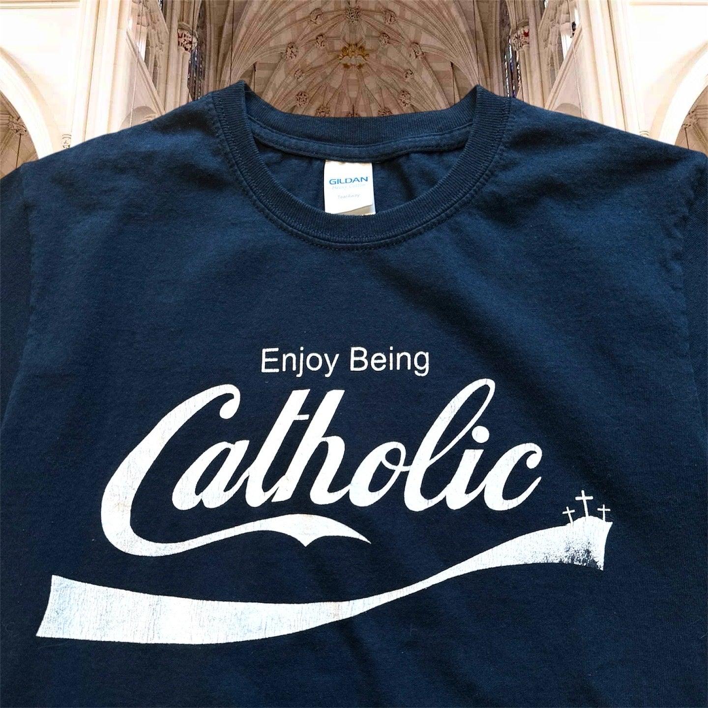 Y2K Enjoy Being Catholic Tee