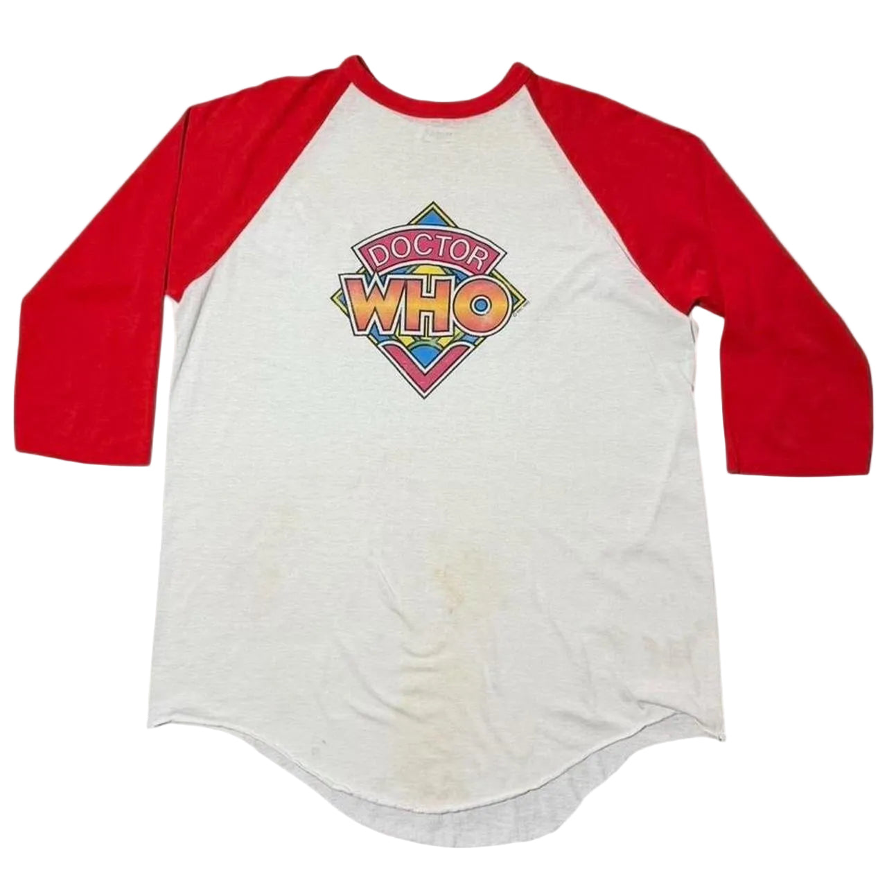 Vintage 1982 Doctor Who BBC Production Sci-FI Tv Show Promo Raglan Shirt