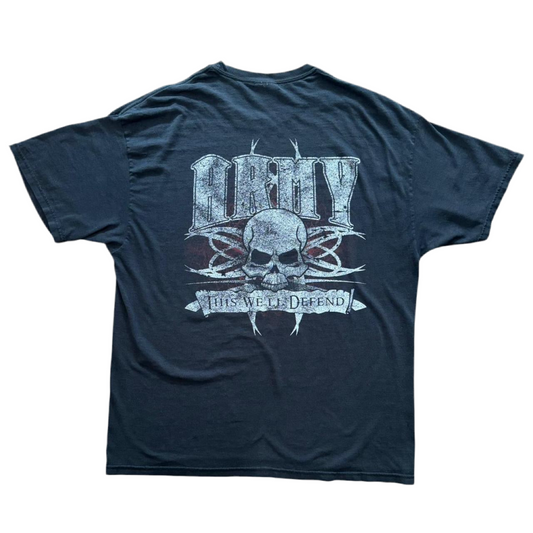 Vintage Distressed Thin Army Skull T-shirt