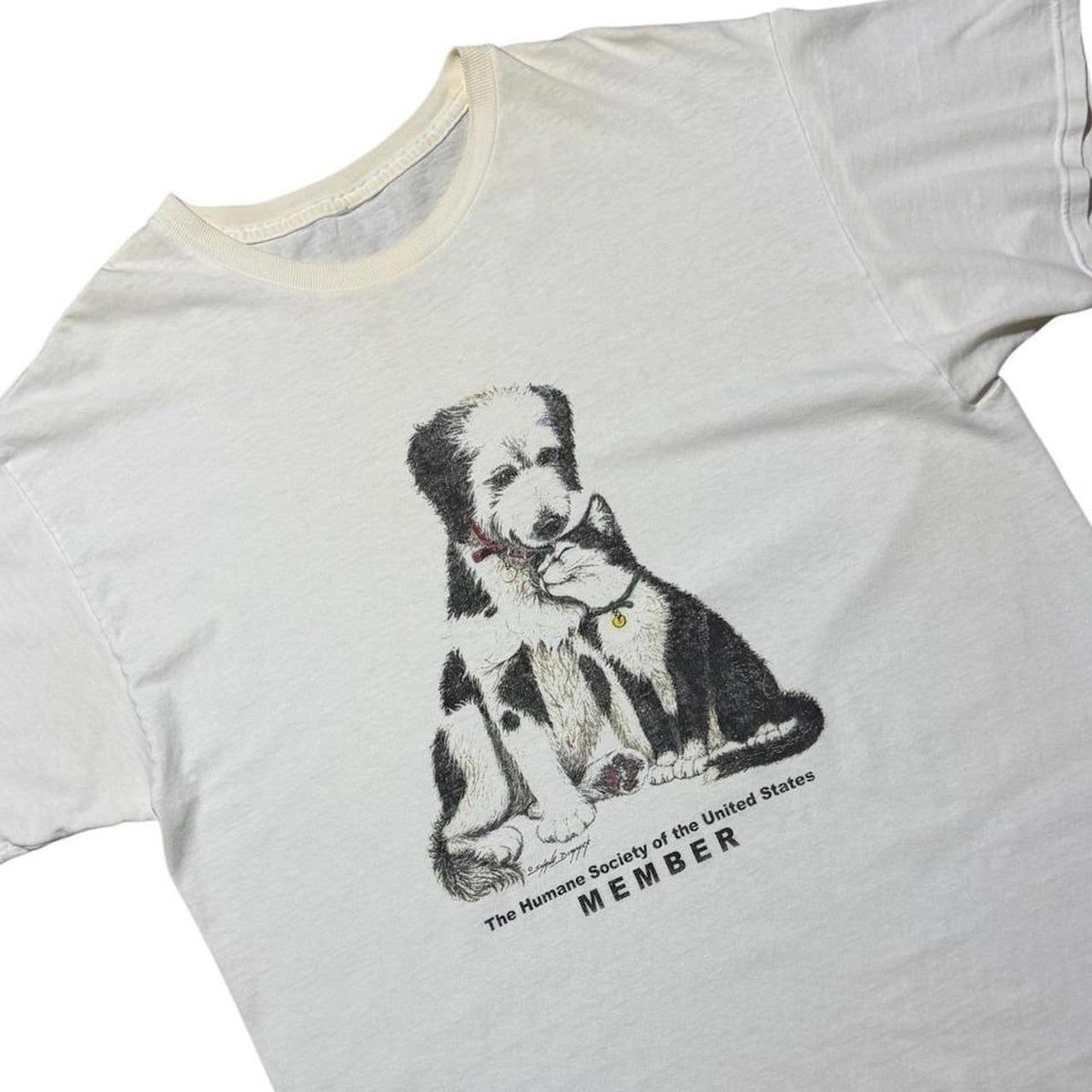 90s Humane Society Cat Dog Cute Animal Puppy Kitty Art Graphic T-shirt
