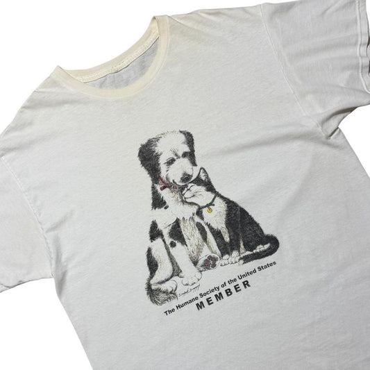 90s Humane Society Cat Dog Cute Animal Puppy Kitty Art Graphic T-shirt