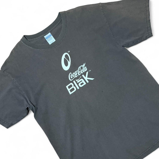 Y2K Coca-Cola Blak Faded Soda Pop Promo Merch Graphic T-shirt