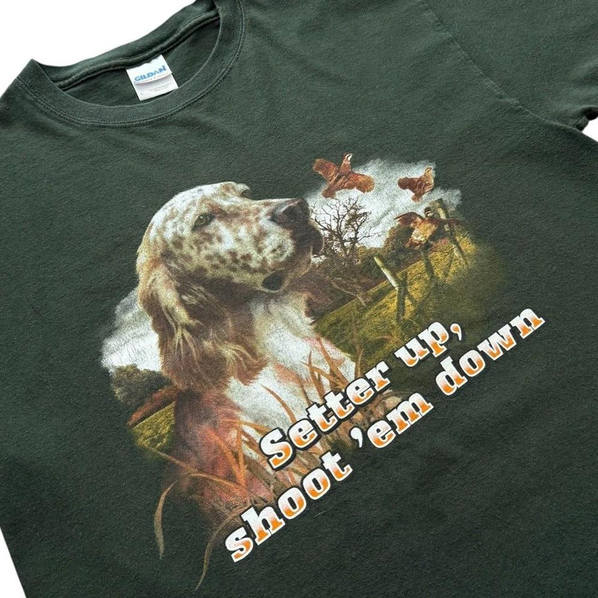 Y2K English Setter Pheasant Hunting Dog Animal Puppy K9 Graphic T-shirt