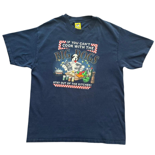 ‘98 Navy Blue Big Dogs Chefin’ it Up Tee