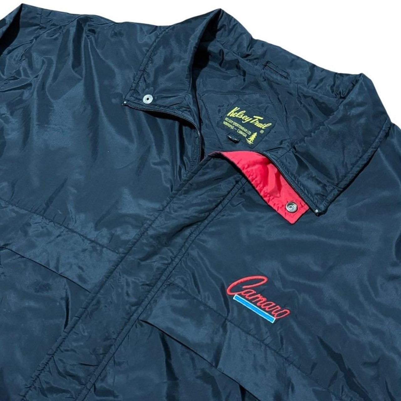90s Chevrolet Camaro Car Embroidery Zip Windbreaker Racing Sports Jacket