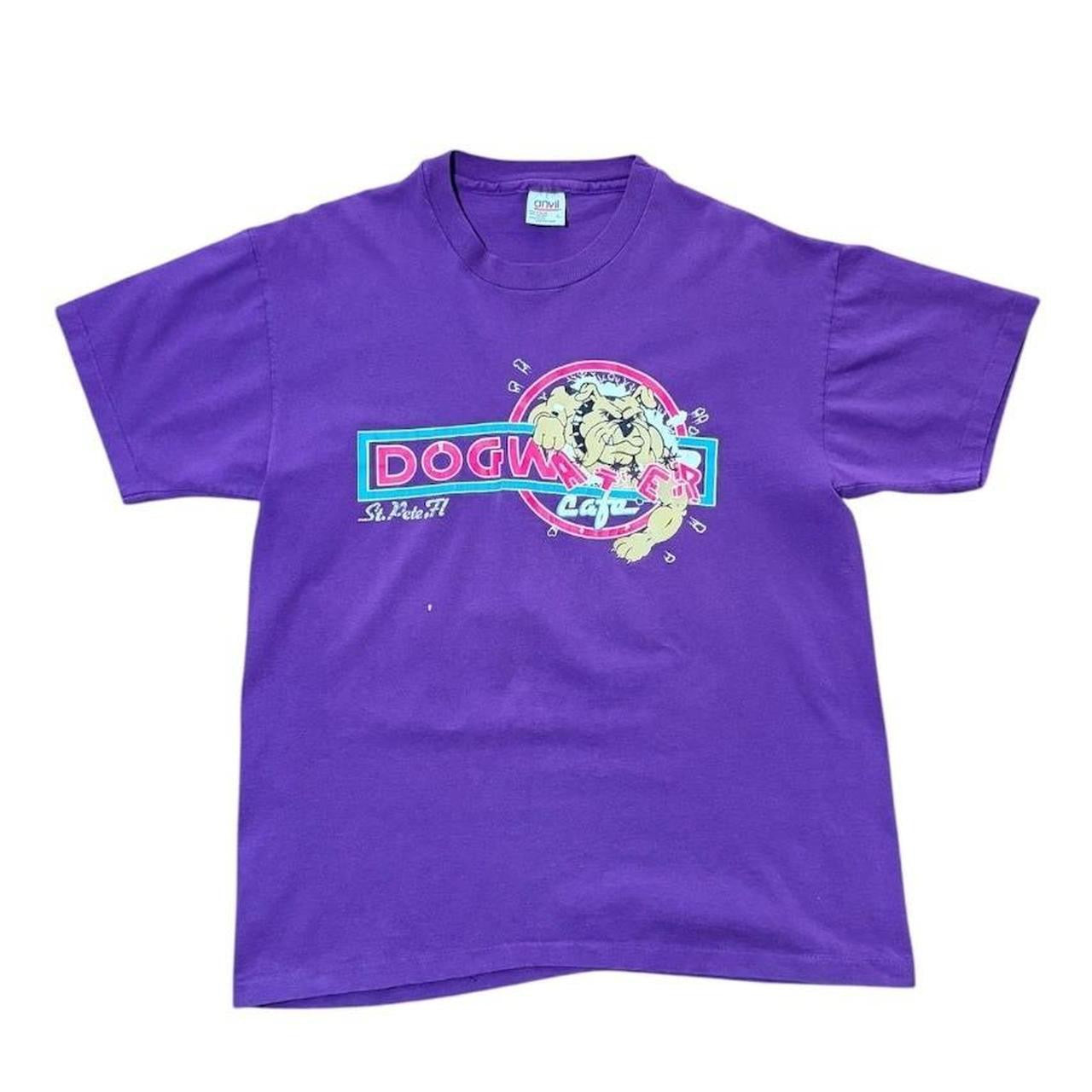 90s Dogwater Cafe St Pete Florida Graphic Puppy Dog Animal T-Shirt