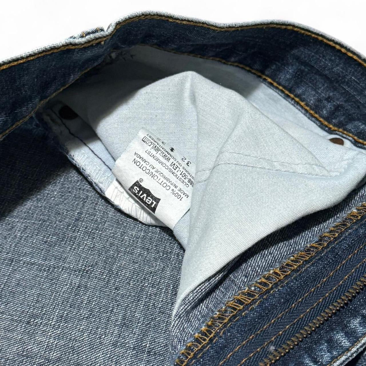 Vintage 90s Levi’s 506 Orange Tab Blue Wash Straight Leg Denim Jeans
