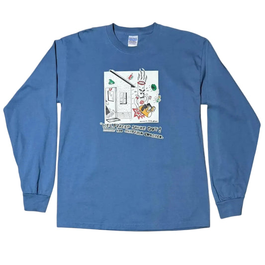 Vintage Y2K Anti Cigarettes Quit Smoking Art Graphic Long Sleeve Shirt