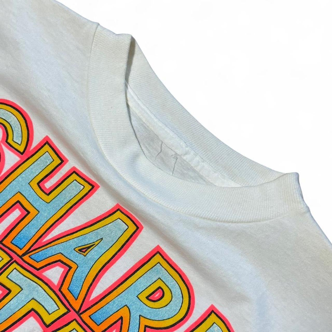 90s Shark Attax Jaws Bite Side Cutout Realistic Art Graphic T-shirt
