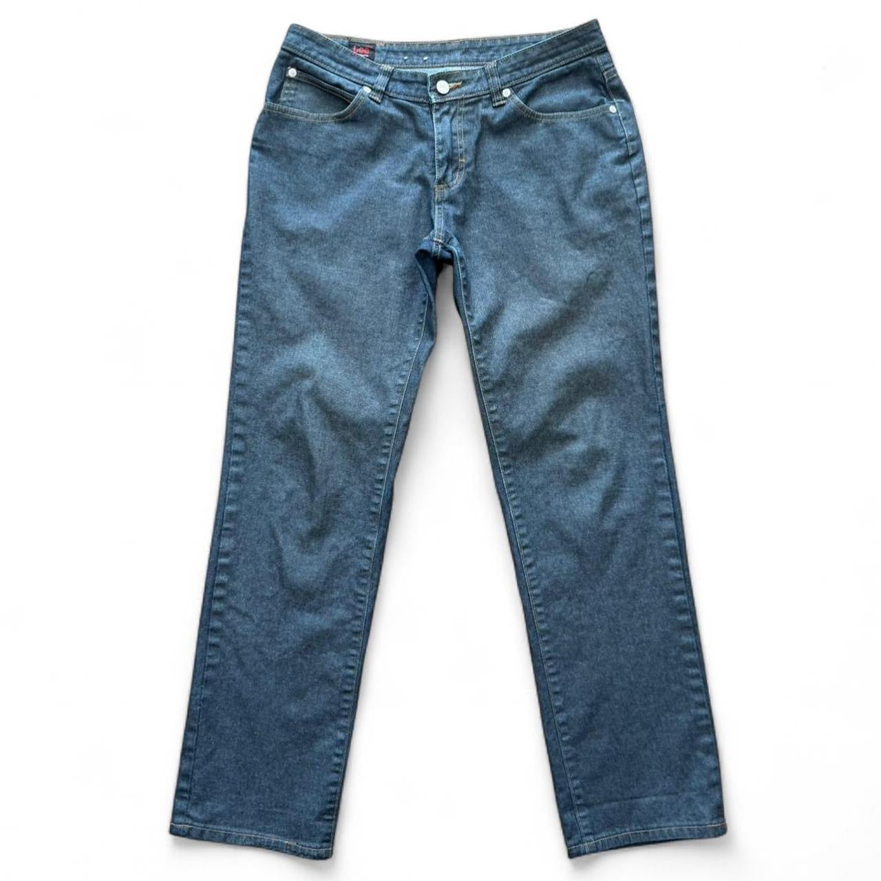 Vintage Lee Dark Blue Wash Waxed Canvas Denim Red Tag Prestige Jeans