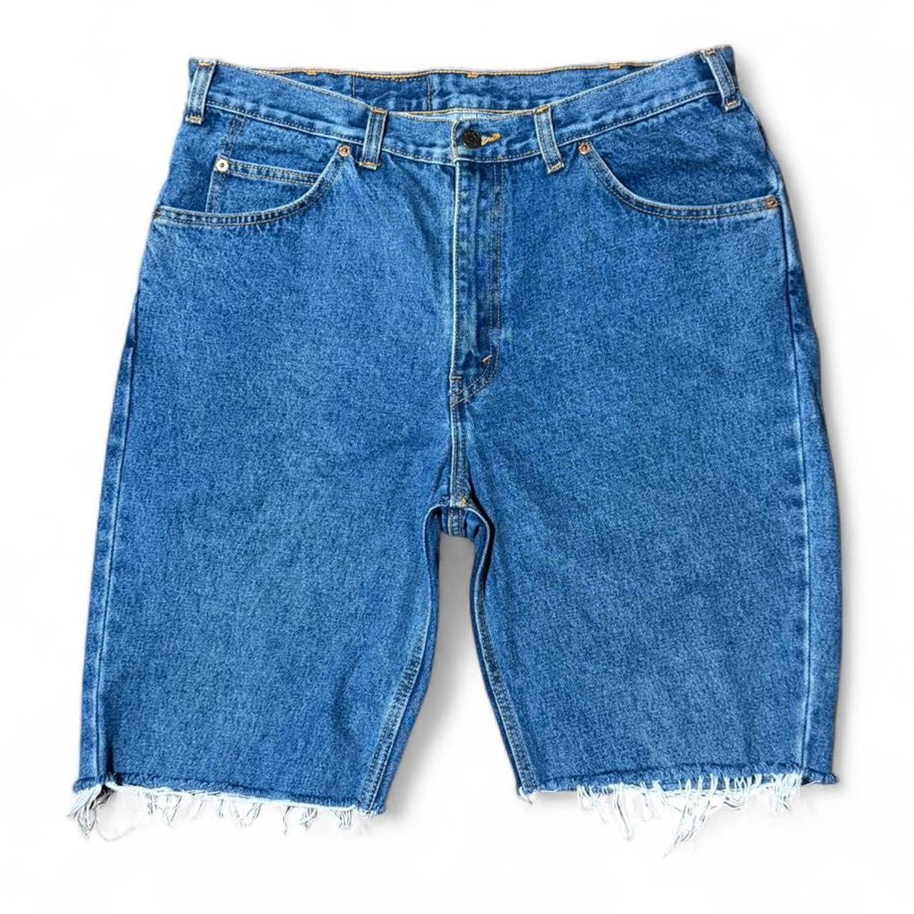90s Orange Tab Levi’s Blue Wash Cutoff Denim Jean Shorts