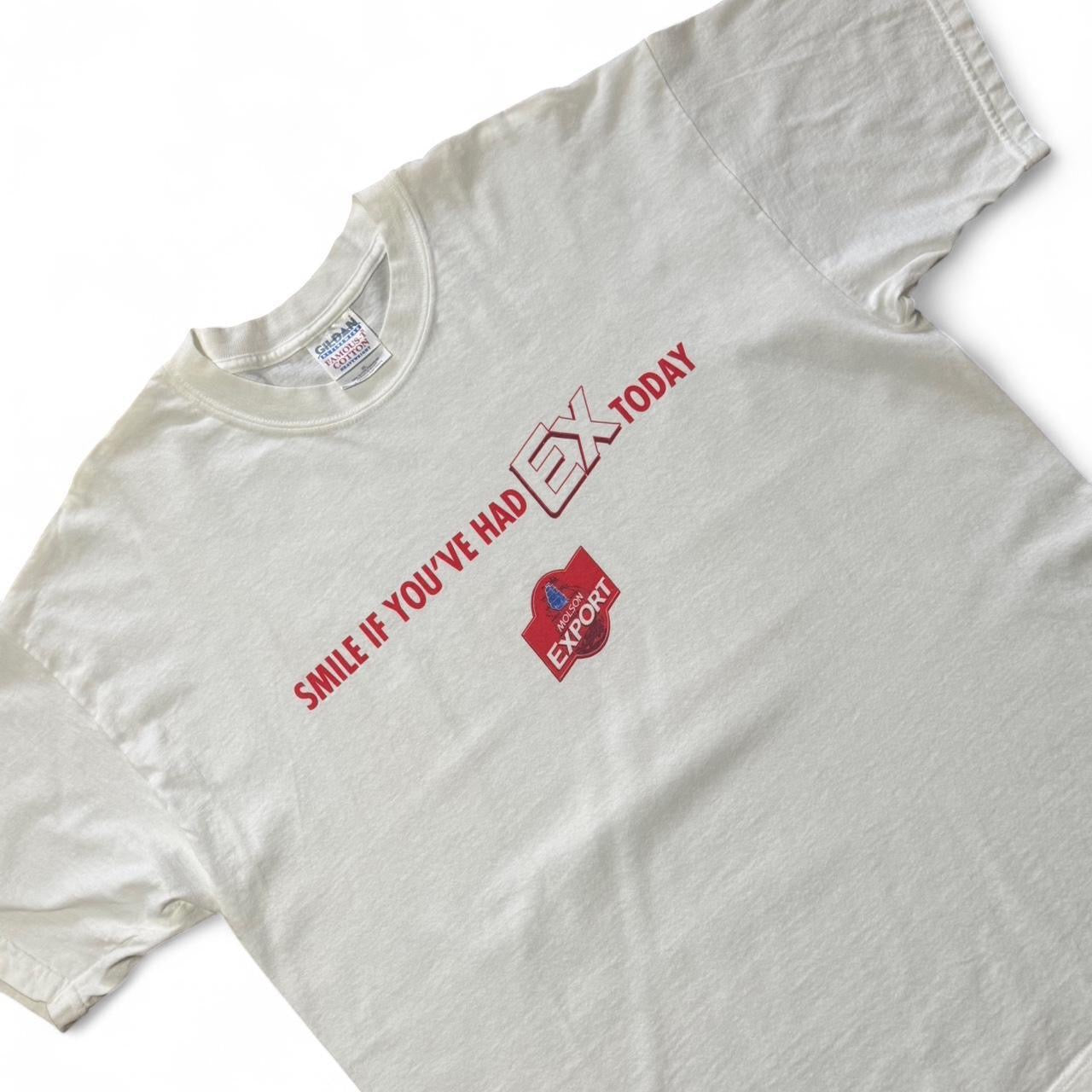 Y2K Molson Export Beer Promo Smile If You’ve Had Ex Today Tee