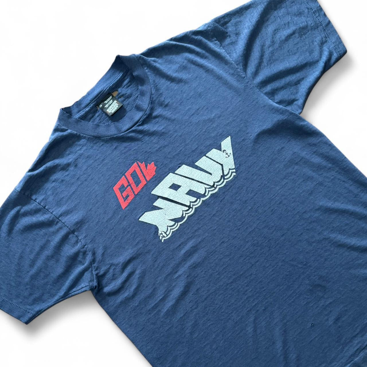 1980s Distressed Royal Canadian “Go Navy” Tattered Tee
