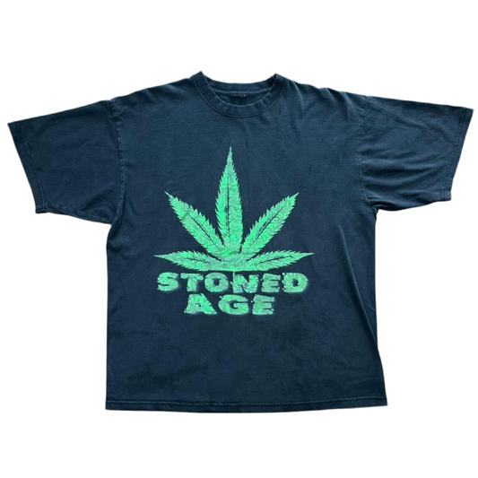 90s Marijuana Weed Leaf Stoned Age Hippie Tee