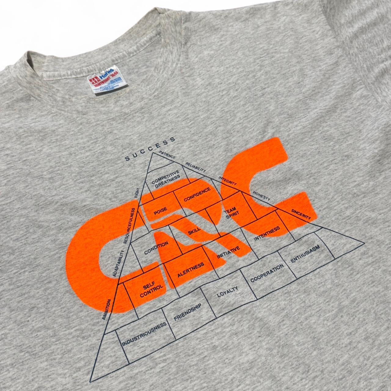 90s Triblend Neon Orange GRC Discipline Graphic Training T-shirt