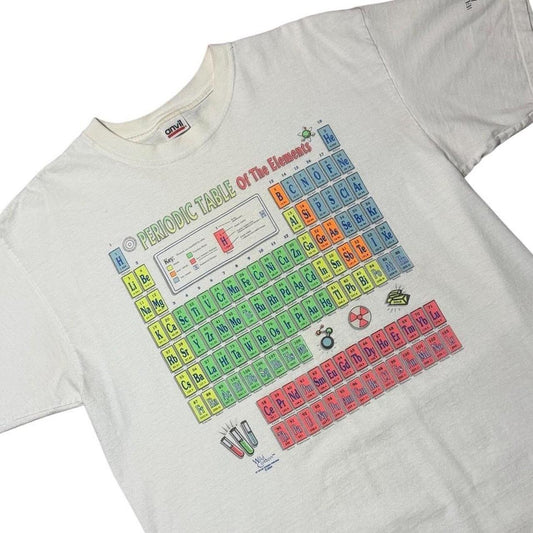 Y2K Periodic Table of Elements Science Chemical Neon Art Graphic T-shirt