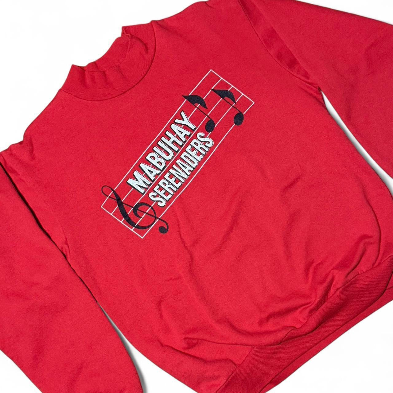 90s Mockneck Mabuhay Serenaders Band Music Pullover Sweater