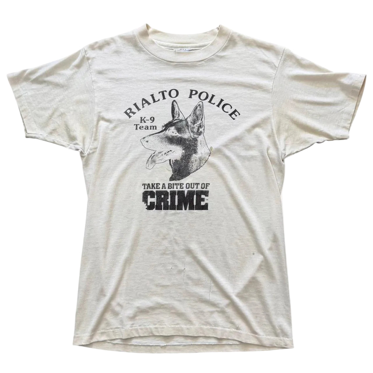 Vintage 90s Police K-9 Team Crime Graphic German Shephard Dog T-shirt