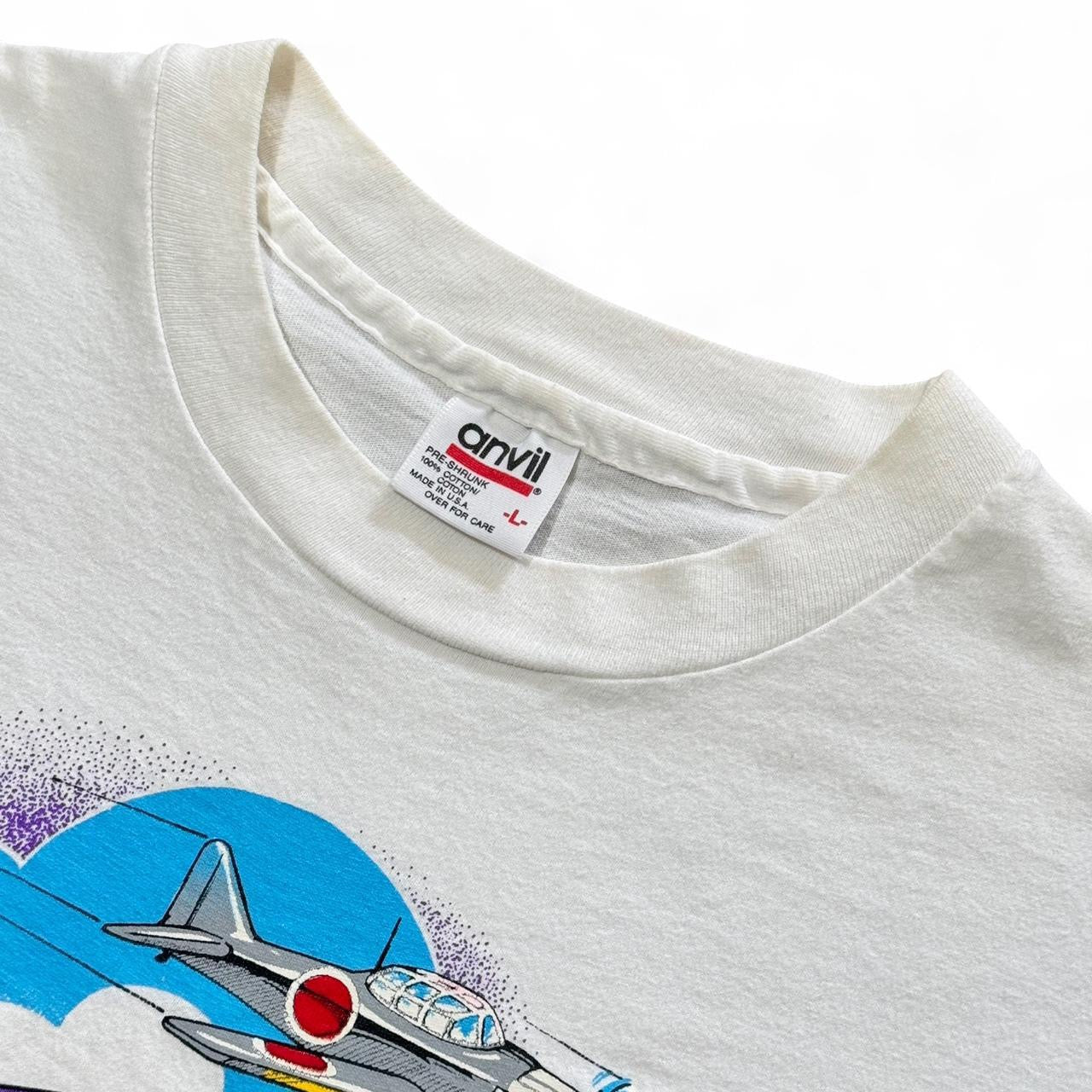 90s Aviation Expo Des Moines Iowa Airplane Pilot Souvenir Tee