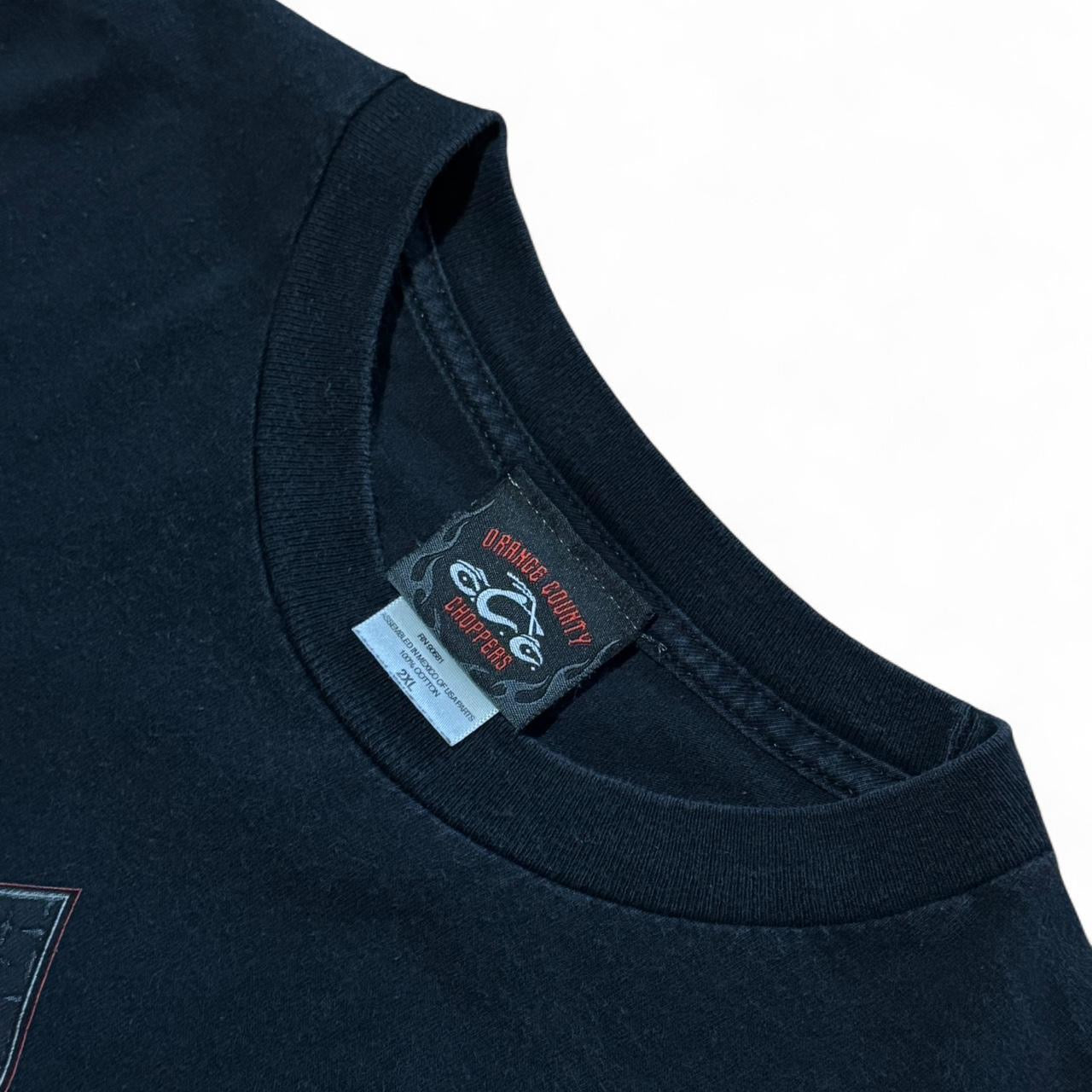 2003 Black & Red Y2K Orange County Choppers Spade Graphic Biker Tee