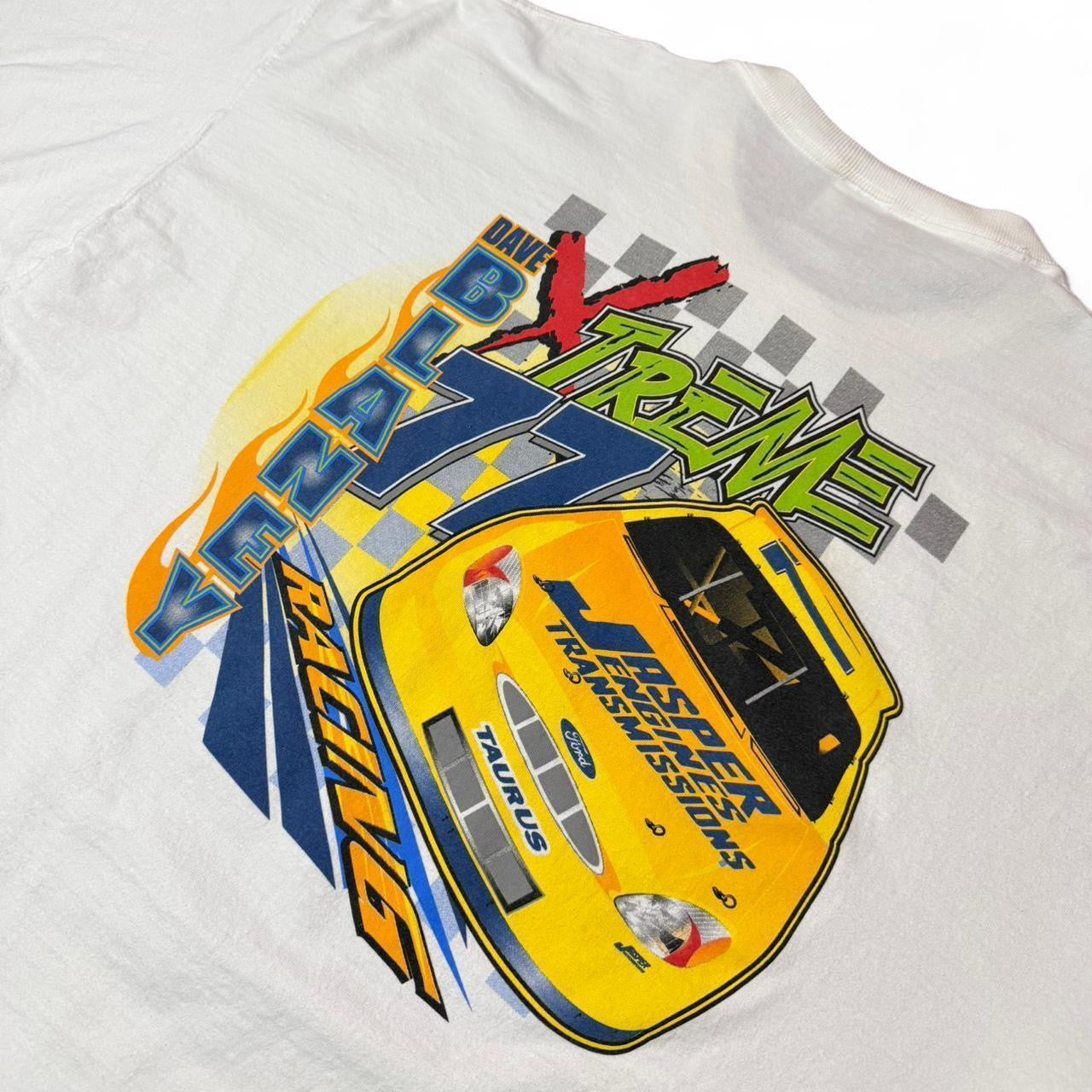 Y2K Dave Blaney Nascar Racing Double Sided Car/Auto Graphic T-shirt