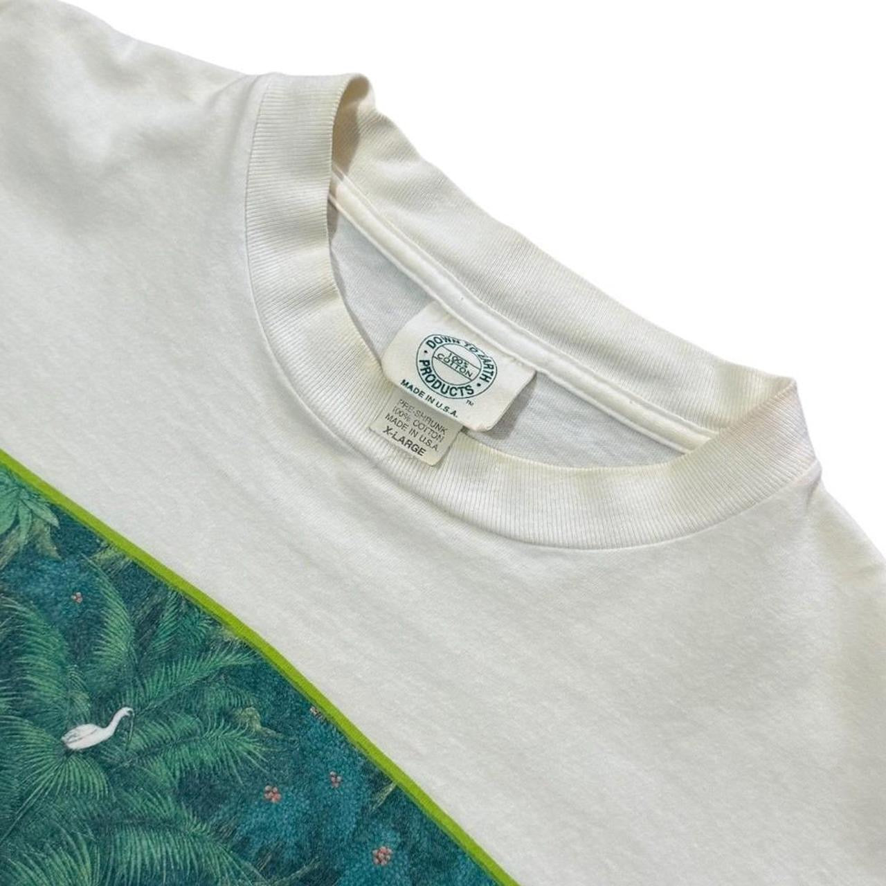90s Rainforest Alliance Jungle Wild Animal Bird Tree Art Graphic T-shirt