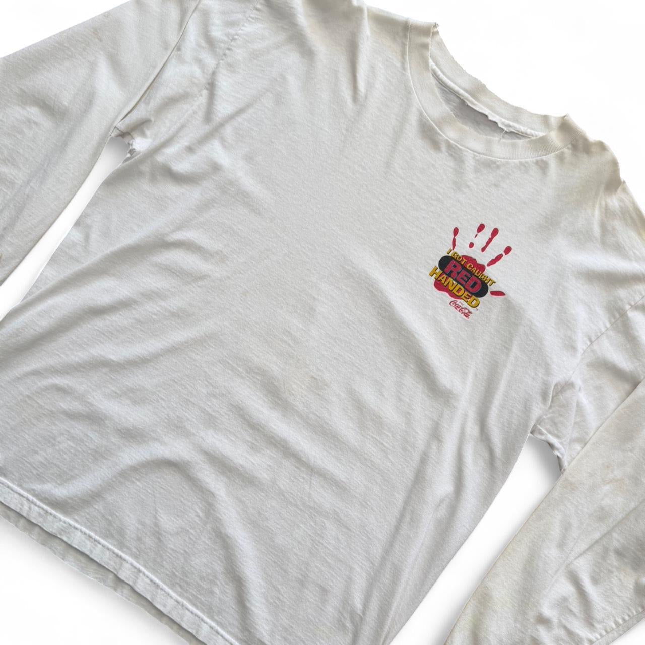 90s I Got Caught Red Handed Coca-Cola Distressed Long Sleeve