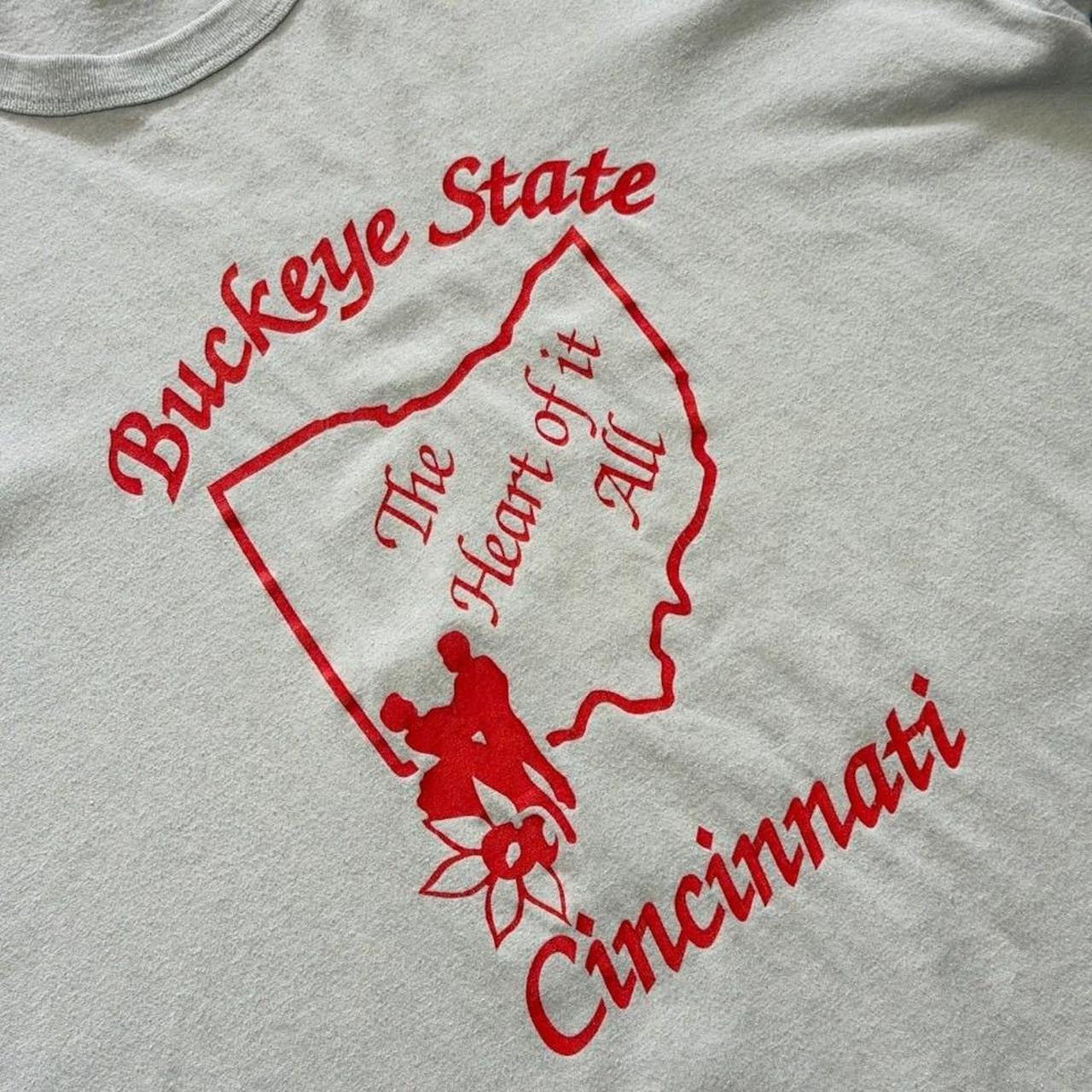 80s Cincinnati Ohio Buckeye State NCAA Football Sports Ringer T-Shirt