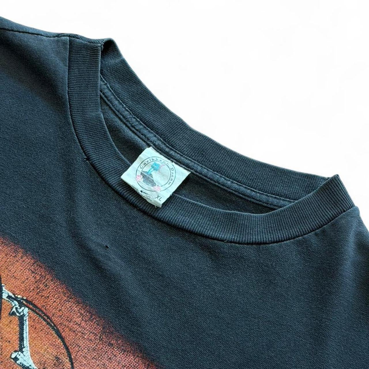 90s Aboriginal Native Chief Motorcycle Biker Distressed Faded T-shirt