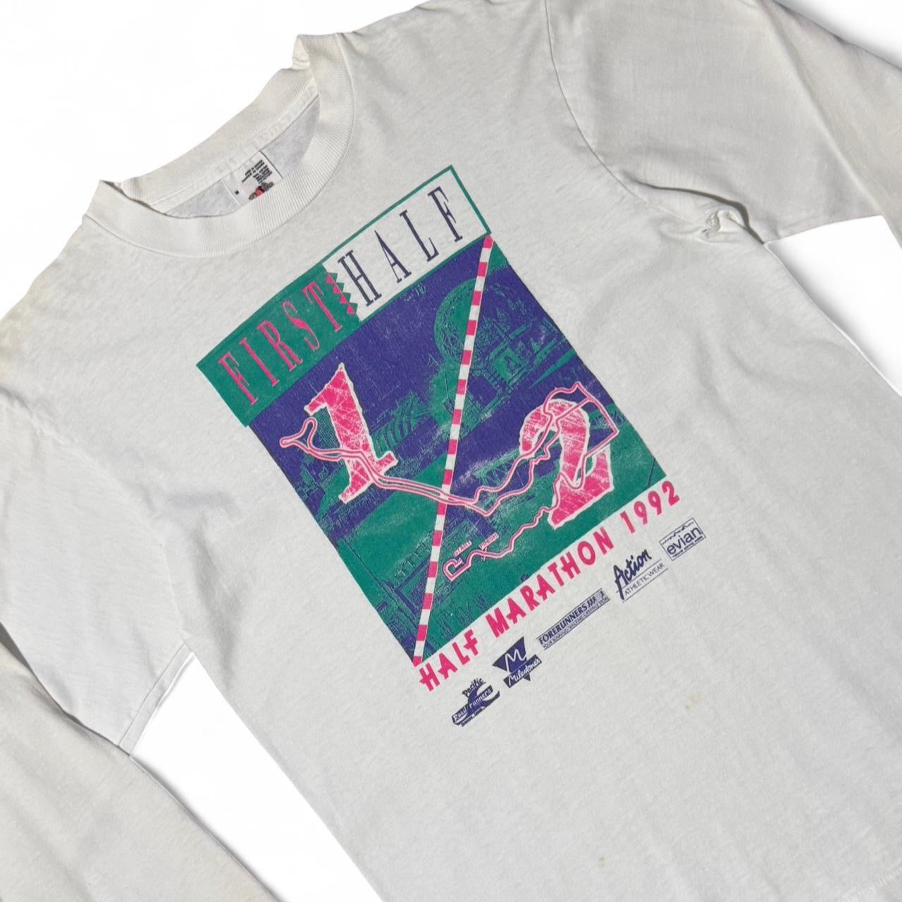 ‘92 Vancouver First Half Half Marathon Long Sleeve White Shirt
