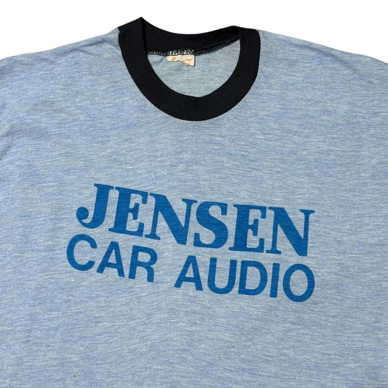 70s Jensen Car Audio Speakers Sound System Promo Graphic Ringer T-shirt