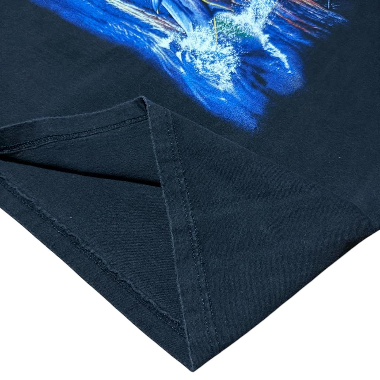 Y2K Dolphin Tropical Sunset Ocean Nature Double Sided Graphic T-Shirt