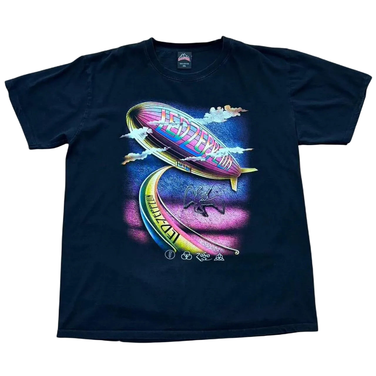 Y2K Led Zeppelin Blimp Icarus Swan Graphic Rock Band Music Merch T-Shirt