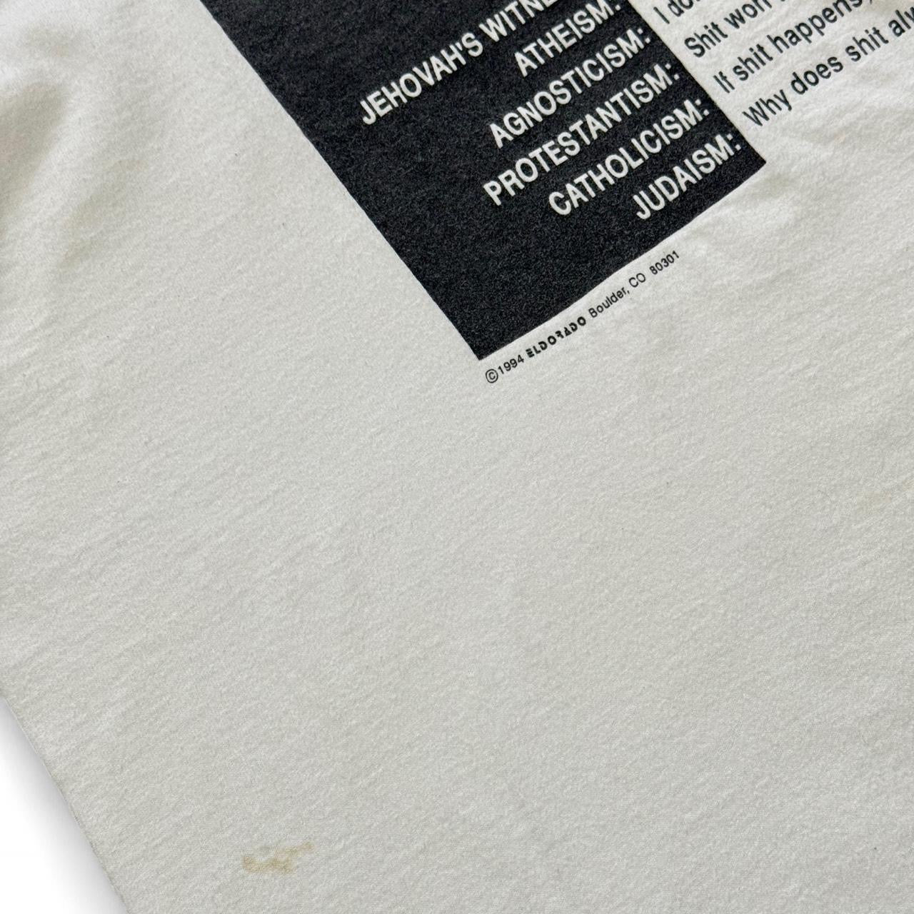 90s Religions of the World Novelty Joke Funny Humour Tee