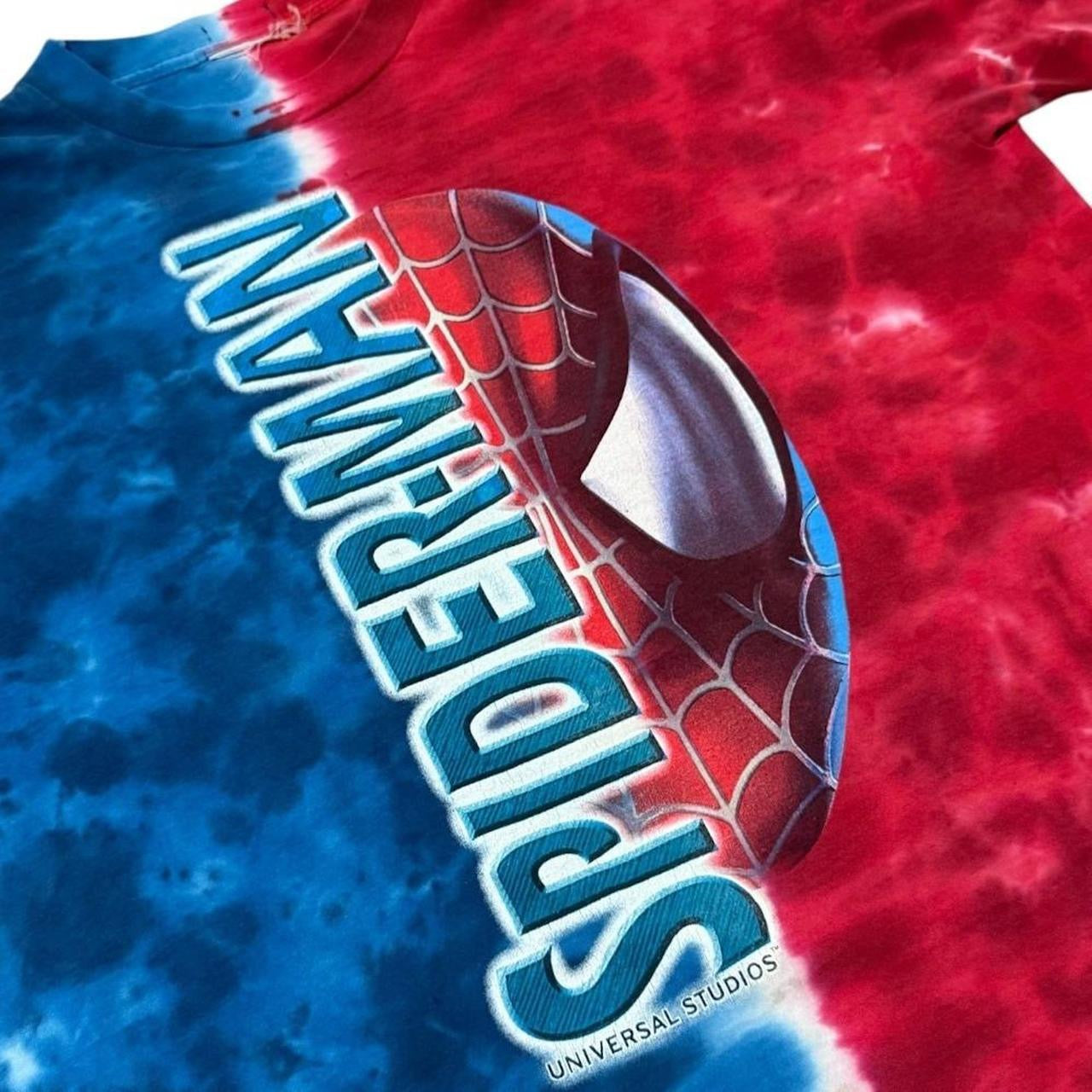 Y2K Spider-Man Marvel Universal Studios Movie Tie Dye Graphic T-shirt