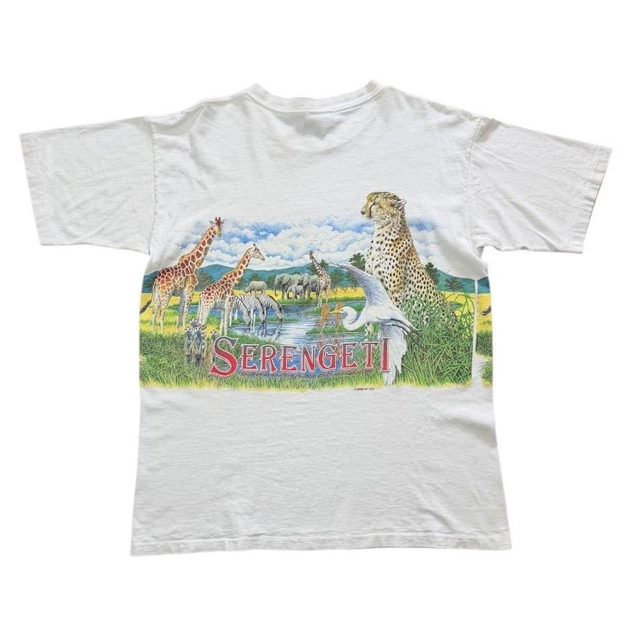 90s Serengeti Wildlife Nature Jungle Animals Habitat Art Graphic T-shirt