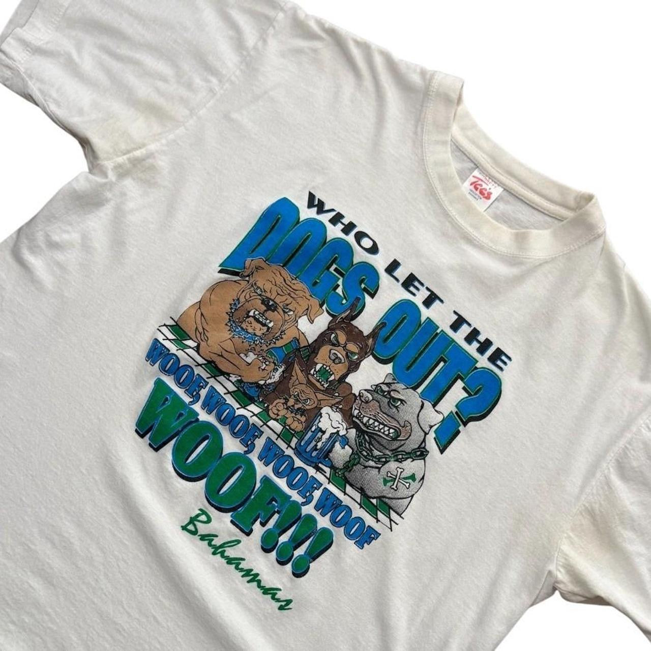 90s Who Let The Dogs Out Bahamas Funny Dog Animal Puppy Graphic T-shirt