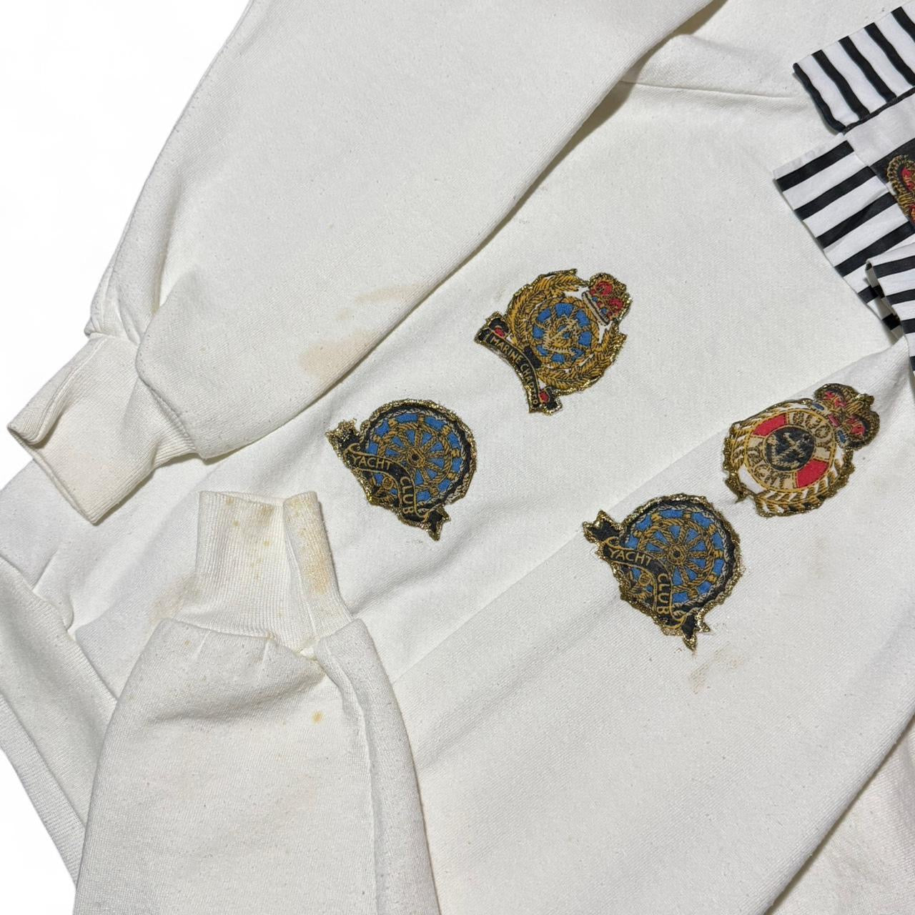 90s Marina Bay Sailor Yacht Club Crested Emblem Sweater
