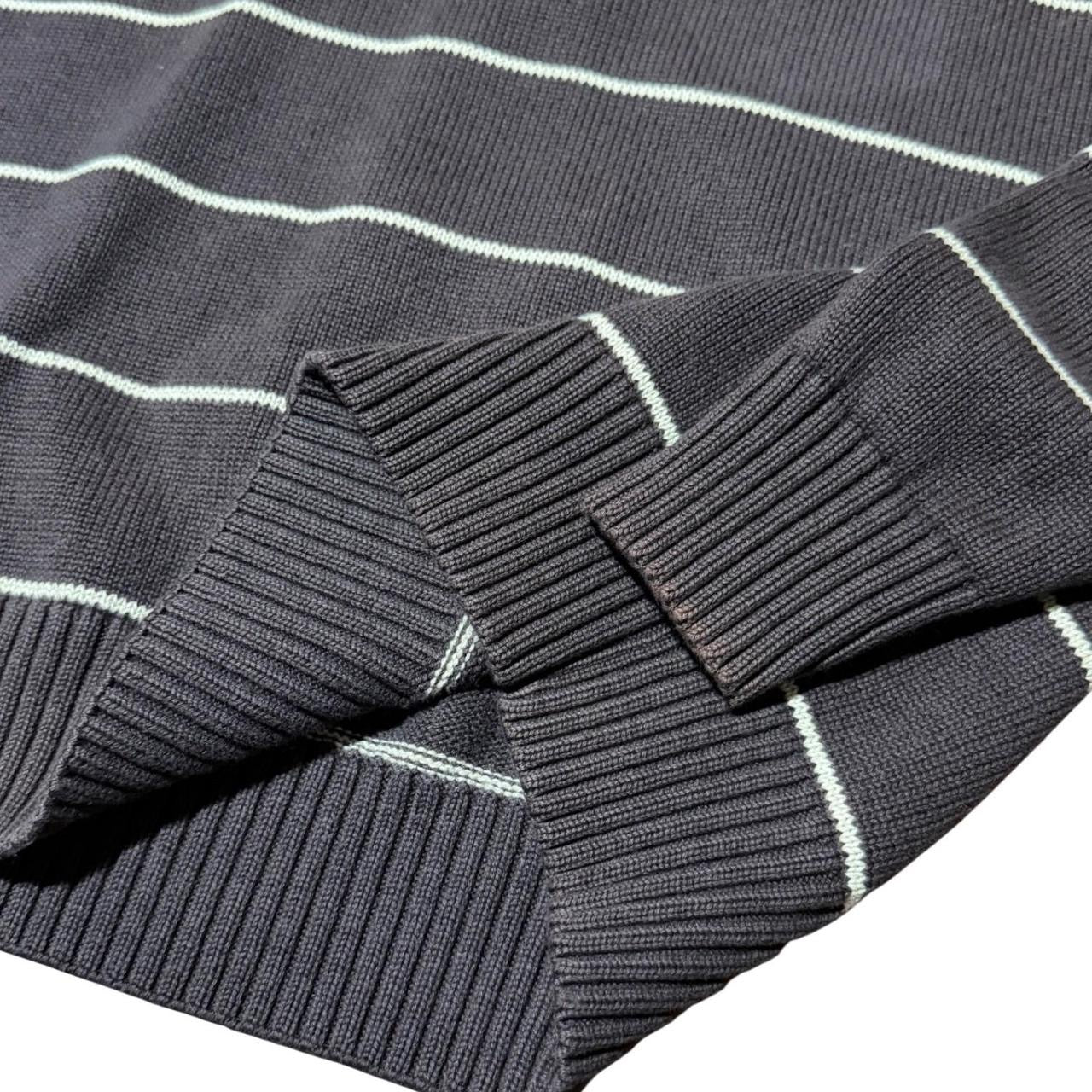 90s Y2K Firefly Brown Striped Knit Crewneck Pullover Sweater