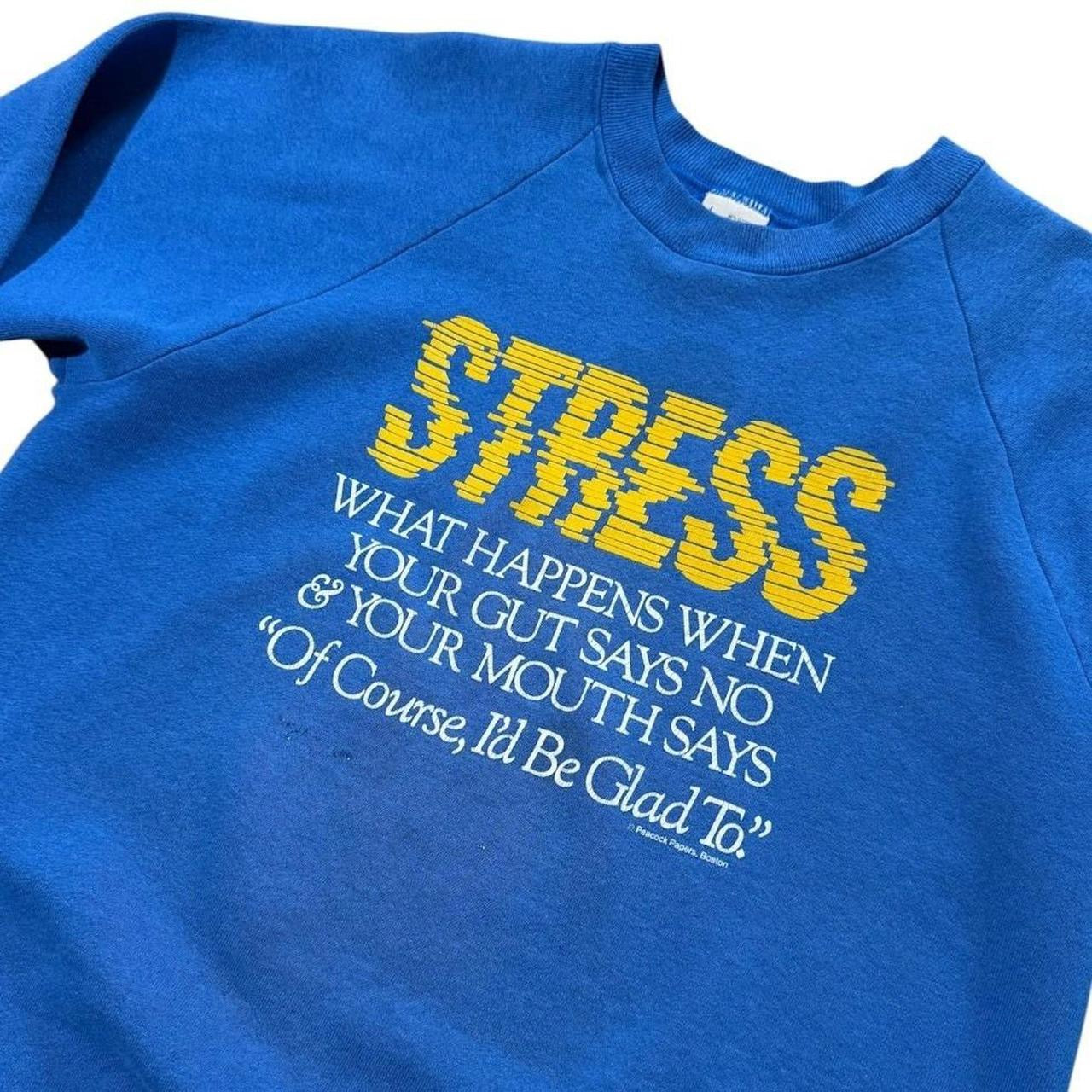 80s Stress Anxiety Funny Quote Slogan Graphic Raglan Crewneck Sweatshirt