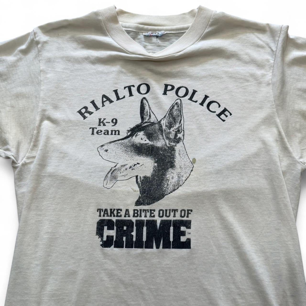 Vintage 90s Police K-9 Team Crime Graphic German Shephard Dog T-shirt