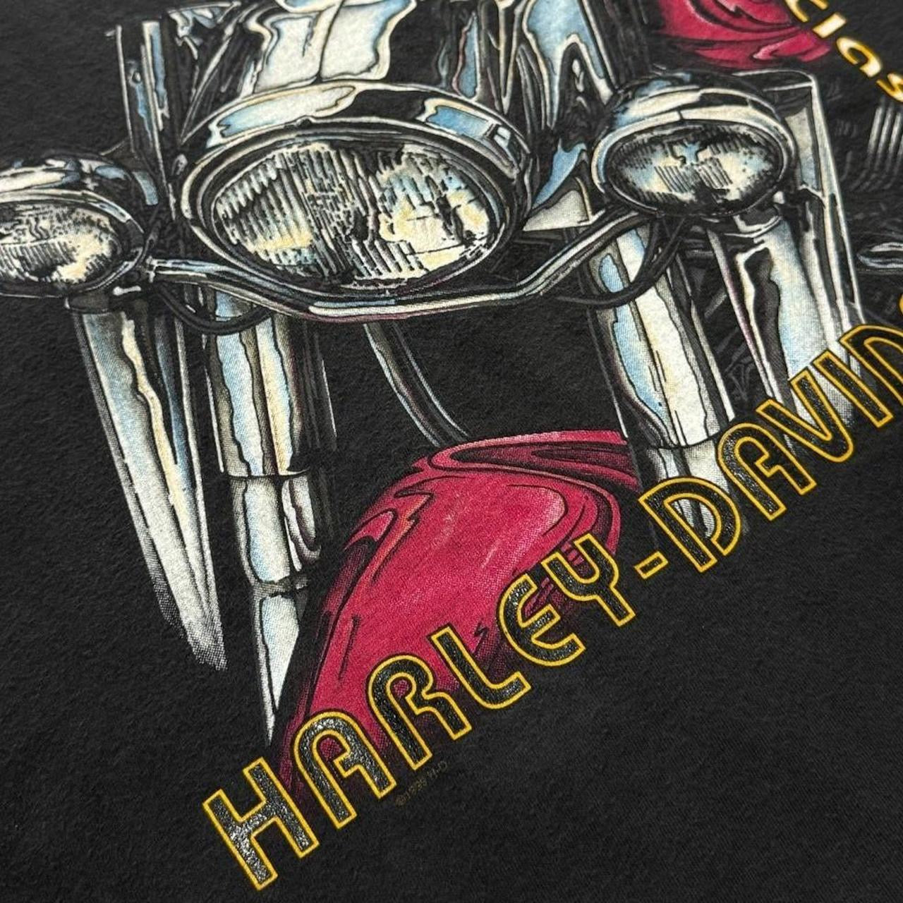 90s Harley Davidson Biker Motorcycle Chrome Classic Graphic T-shirt