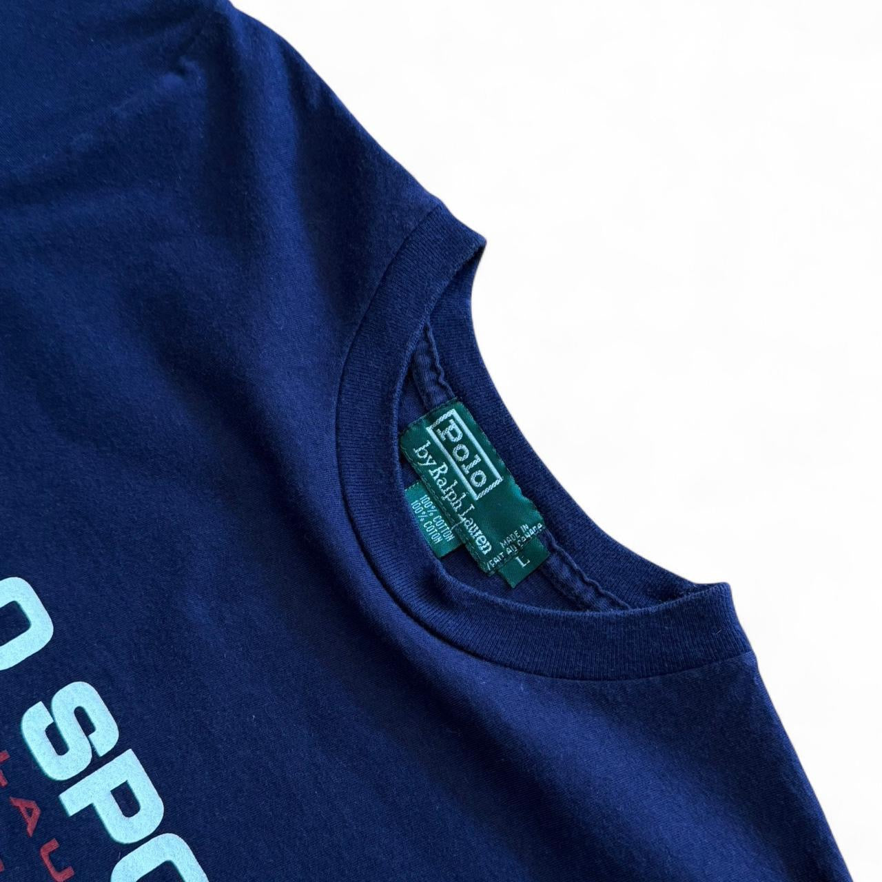 Vintage 90s Ralph Lauren Polo USA Sport Navy Blue T-shirt
